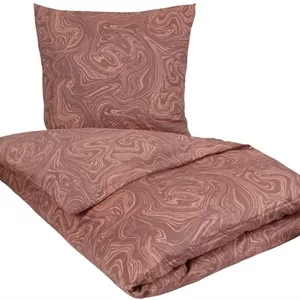 Sateng sengesett - 140x200 cm - 100% Bomullssateng - Marble lavender