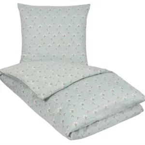 Sateng sengesett - 140x200 cm - 100% Bomullssateng - Summer turkis