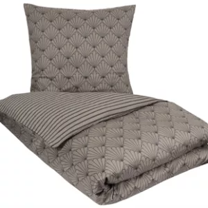 Sateng sengesett - 140x220 cm - 100% Bomullssateng - Fan grey