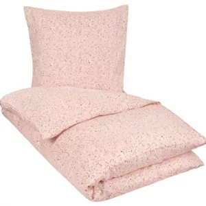 Sateng sengesett - 140x220 cm - 100% Bomullssateng - Marble light red