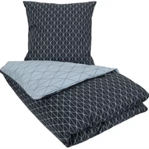 Sengesett 240x220 - Kingsize sengetøy - 100% bomull - Harlequin blue - Borg Living
