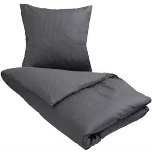 Sengetøy - 100% egyptisk bomull - 140x220 cm - Grå - Jacquard vevd sengesett fra By Borg