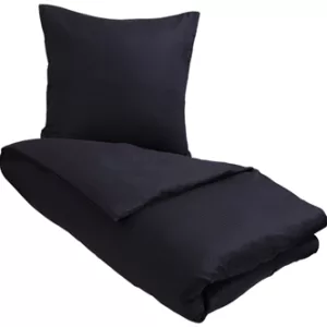 Sengetøy - 100 % egyptisk bomull - 200x220 cm - Mørkeblått - Jacquard vevd sengesett fra By Borg