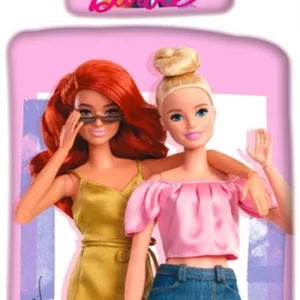 Sengetøy - 140x200 cm - Barbie sengesett - 2 i 1 design - 100% bomull