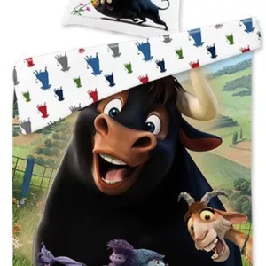 Sengetøy - 140x200 cm - Ferdinand The Bull sengesett - 2 i 1 design - 100% bomull