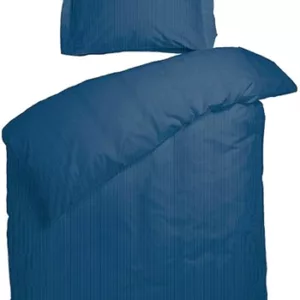 Sengetøy - 140x200 cm - Night & Day sengesett - Raie blå striper - Bomullssateng