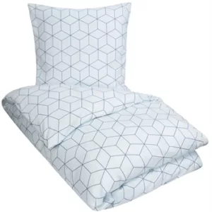 Sengetøy - 140x220 cm - Box Blå - Microfiber sengesett