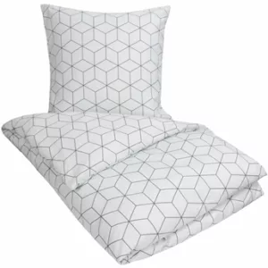 Sengetøy - 140x220 cm - Box Hvit - Microfiber sengesett