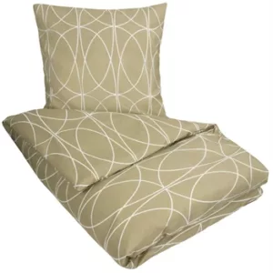 Sengetøy dobbeldyne - Aganda Grønn - 200x220 cm - Microfiber sengesett