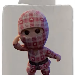 Ternet Ninja 2 Sengetøy - 140x200cm - Ternet Ninja 2 sengesett - 2 i 1 design - 100% bomull