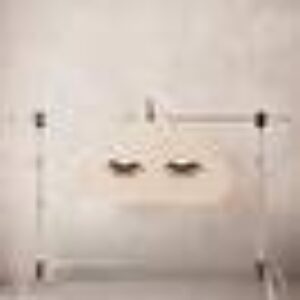 ACASIA bomullsteppe 75x140 cm - økologisk Hvit/svart