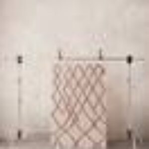 ADMIRA ullteppe 100x150 cm Naturhvit/lilla