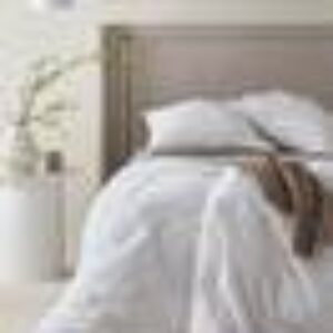 BRYONA sengesett enkeltseng Bialy/szary