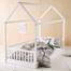 CASTILLO barneseng 90x200 cm Matt hvit hvit