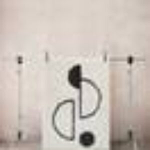 CIRCUTS luggteppe 120x170 cm Hvit / antrasitt svart