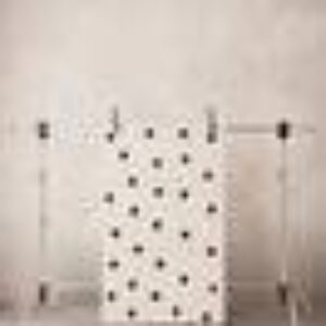 DARIO bomullsteppe 100x150 cm Hvit/svart