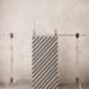 FRANNY bomullsteppe 80x150 cm Gråsvart/naturhvit