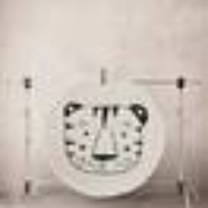 ISYS luggteppe Ø 120 cm Naturhvit/svart