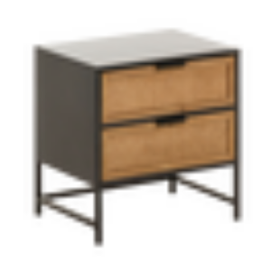 KYOKO nattbord 38x50 cm Svart natur