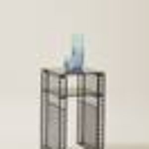 MEKKO nattbord Svart marmor izmir/røykfarget mattsvart