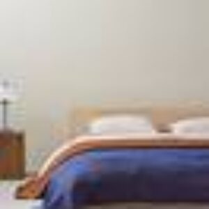 MONI sengeteppe Kobolt/Kanel