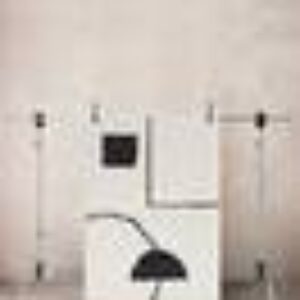 PICKER luggteppe 120x170 cm Hvit / antrasitt svart