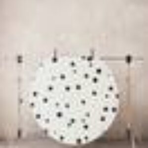 PUNTO luggteppe Ø 160 cm Hvit/svart