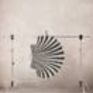 SHELLIE ullteppe 105x120 cm Blekkblå/hvit