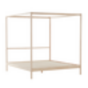 TIVEDEN sengeramme med himmelseng 180 cm Natur