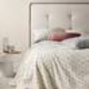 VIVEKA sengeteppe - enkeltseng 180x260 cm - økologisk Naturhvit