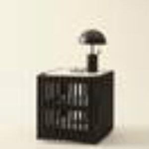 YORGI nattbord Svart/terrazzo