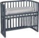 Babybay Comfort co-sleeper Krybbe, Grey Varnished