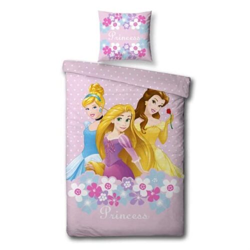 Barne sengesett 140×200/60×63 cm – Princess Fairytale – Bomull