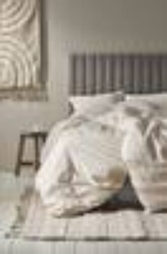 BETLEY STRIPE sengesett enkeltseng Naturhvit