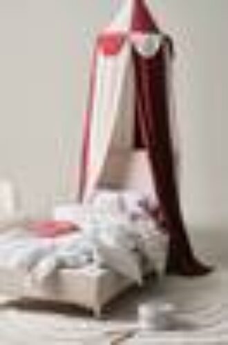 BLOCK sengehimmel Hvit/rød