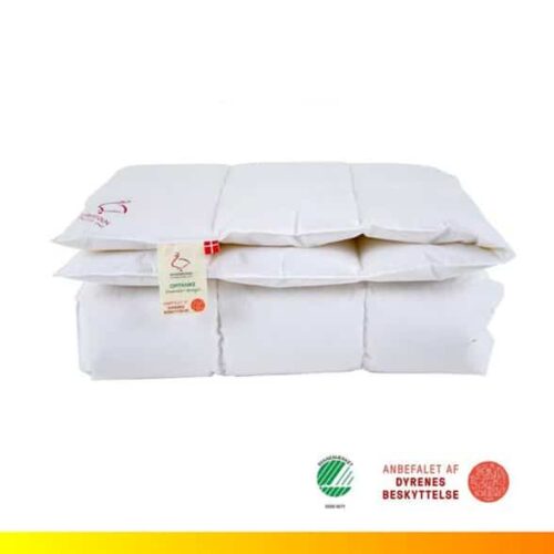 Dundyne økologisk 200×220 cm – Omtanke – andedun – medium dyne