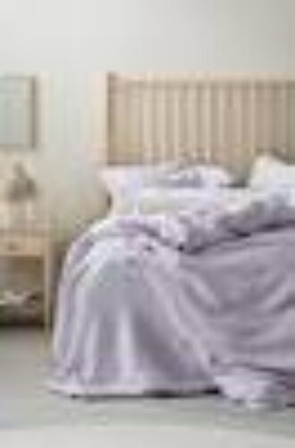 JONIE sengesett enkeltseng Blek lavendel