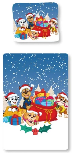 Julesengetøy Paw Patrol – 100% bomull – 140×200 cm – 2 i 1 – Winter wonderland