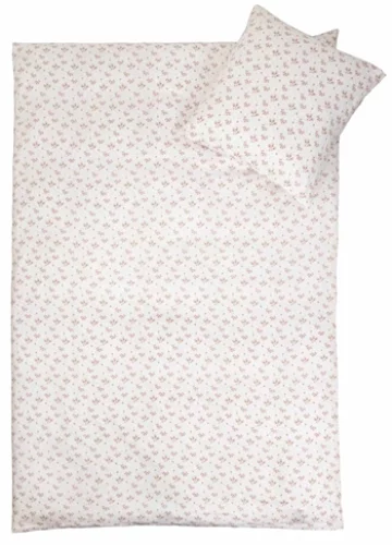 Junior sengetøy – 100×140 cm – 100% Bomullssateng – Summer white