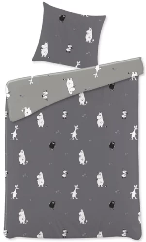 Junior sengetøy – 100×140 cm – Muminsengesett junior – 2 i 1 design – 100% bomull