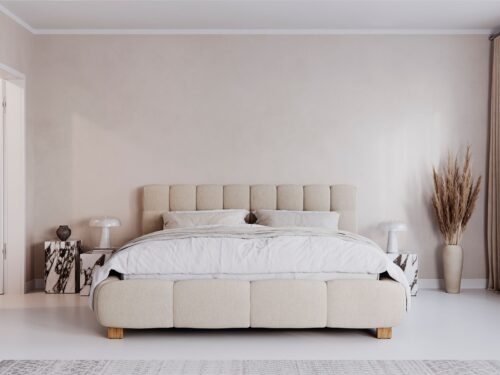 Mollis sengeramme 160×200 beige