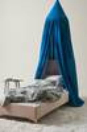 NADINE sengehimmel – økologisk Blå