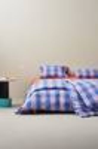 NAIMA sengesett enkeltseng Lavendel/blå