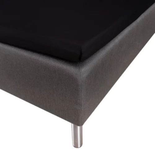 Overmadrasslaken – 100% Bomullssateng – Svart – 80x200x8 cm