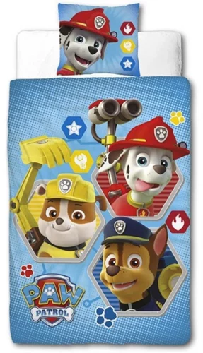Paw Patrol Sengetøy – 140×200 cm – 2 i 1 sengetøy – 100% bomull