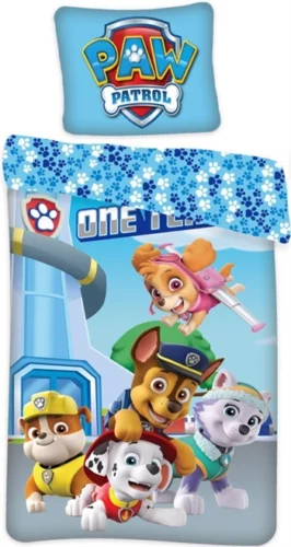 Paw Patrol sengetøy – 140×200 cm – Lysende sengesett – 100% bomull