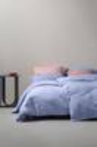 REMY sengesett enkeltseng – økologisk Blå lavendel