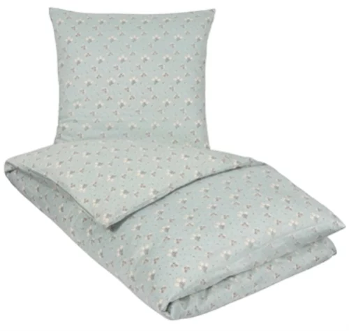 Sateng sengesett – 140×220 cm – 100% Bomullssateng – Summer turkis
