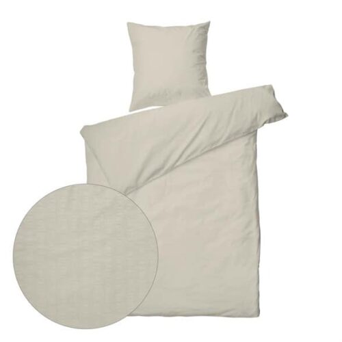 Sengesett 140×200/50×70 cm – Nano Krepp Taupe