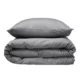 Sengesett 140×200/60×63 cm – Block Dark Grey – bomullssateng